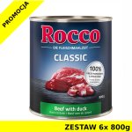 Karma mokra dla psa Rocco Classic Wołowina z Kaczką puszka ZESTAW 6x 800g