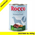 Karma mokra dla psa Rocco Diet Care Sensitive dziczyzna z makaronem puszka ZESTAW 6x 400g 