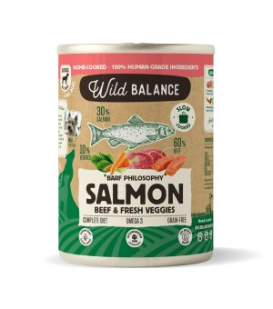 Karma mokra dla psa Wild Balance MIX 4 smaków 7+1 GRATIS puszki 8x 400g