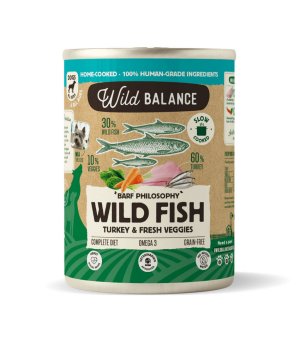 Karma mokra dla psa Wild Balance MIX 4 smaków 7+1 GRATIS puszki 8x 400g