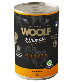 Karma mokra dla psów dorosłych WOOLF ULTIMATE Dog Turkey Thyme 400g