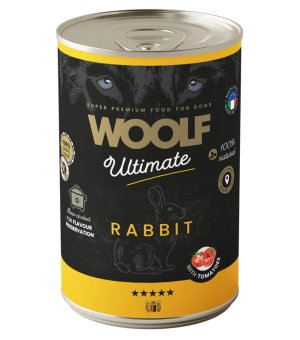 Karma mokra dla psów dorosłych WOOLF ULTIMATE Dog Rabbit Tomato 400g