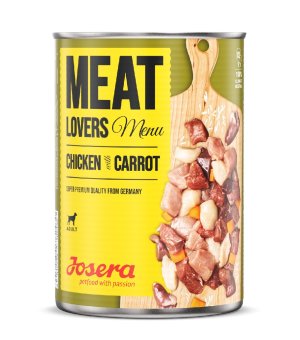 Karma mokra dla psów Josera Meatlovers Menu Chicken with Carrot - Kurczak z Marchewką - 400g - puszka