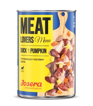 Karma mokra dla psów Josera Meatlovers Menu Duck with Pumpkin - Kaczka z Dynią - 800g - puszka