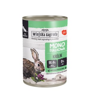 Karma mokra dla psa Mono Wiejska Zagroda - Królik 400g