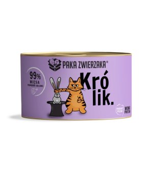 Karma Mokra Paka Zwierzaka KOT Królik 200g
