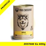 Karma mokra dla psa Paka Zwierzaka Królik i dzik z dynią PUSZKA ZESTAW 6x 400g