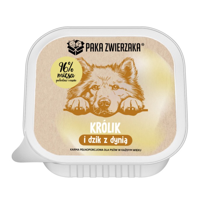 Karma Mokra Paka Zwierzaka - Królik i Dzik z Dynią 150g