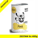 Karma mokra dla psa Paka Zwierzaka PEPE MONO PROTEIN PORK - wieprzowina PUSZKA ZESTAW 6x 400g