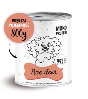 Karma Mokra Paka Zwierzaka - PEPE MONO PROTEIN Roe Deer - 800g Sarna