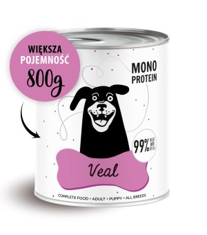 Karma Mokra Paka Zwierzaka - PEPE MONO PROTEIN Veal - 800g Cielęcina