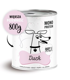 Karma Mokra Paka Zwierzaka - PEPE MONO PROTEIN Duck - 800g Kaczka