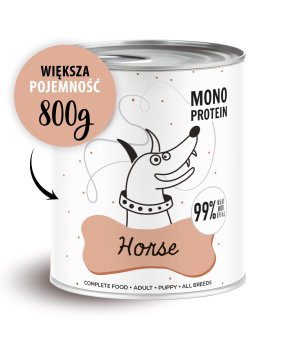 Karma Mokra Paka Zwierzaka - PEPE MONO PROTEIN Horse - 800g Konina