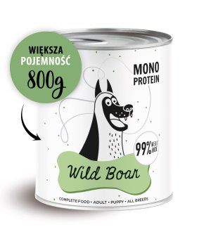 Karma Mokra Paka Zwierzaka - PEPE MONO PROTEIN Wild Boar - 800g Dzik