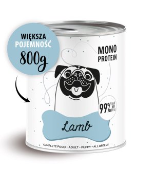 Karma Mokra Paka Zwierzaka - PEPE MONO PROTEIN Lamb - 800g Jagnięcina