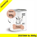 Karma Mokra Paka Zwierzaka - PEPE MONO PROTEIN Horse - Konina - ZESTAW 6x 800g