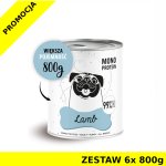 Karma Mokra Paka Zwierzaka - PEPE MONO PROTEIN Lamb - Jagnięcina - ZESTAW 6x 800g