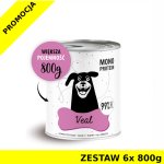Karma Mokra Paka Zwierzaka - PEPE MONO PROTEIN Veal - Cielęcina - ZESTAW 6x 800g