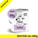 Karma Mokra Paka Zwierzaka - PEPE MONO PROTEIN Rabbit - Królik - ZESTAW 24x 800g