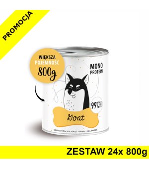 Karma Mokra Paka Zwierzaka - PEPE MONO PROTEIN Goat - Koza - ZESTAW 24x 800g