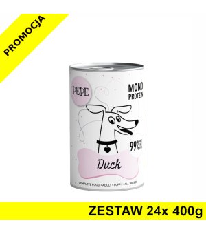 Karma Mokra Paka Zwierzaka - PEPE MONO PROTEIN Duck- kaczka - ZESTAW 24x 400g