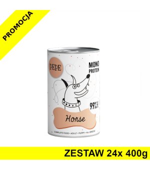 Karma Mokra Paka Zwierzaka - PEPE MONO PROTEIN Horse - konina ZESTAW 24x 400g