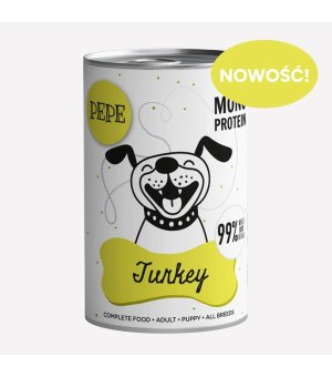 Karma Mokra Paka Zwierzaka - PEPE MONO PROTEIN Turkey - 400g Indyk