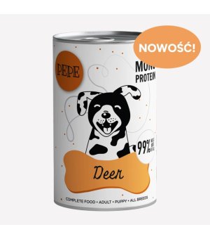 Karma Mokra Paka Zwierzaka - PEPE MONO PROTEIN Deer - 400g Jeleń