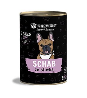 Karma Mokra Paka Zwierzaka Seven`th Heaven - Schab ze śliwką 400g - puszka