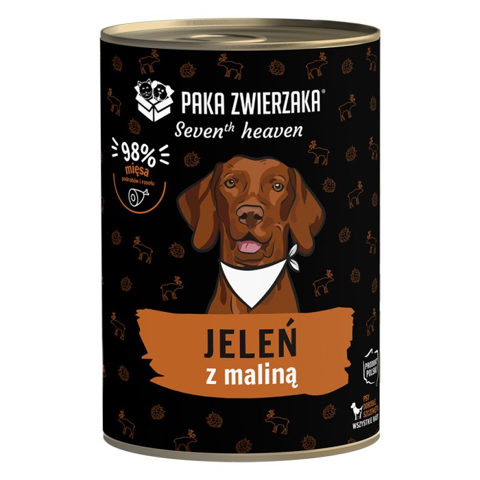 Karma Mokra Paka Zwierzaka Seven`th Heaven - Jeleń z Maliną 400g