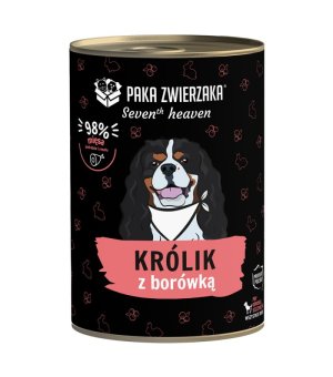 Karma Mokra Paka Zwierzaka Seven`th Heaven - Królik z Borówką 400g