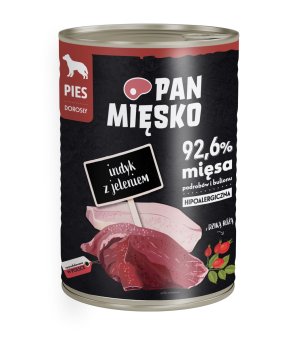 Karma mokra Pan Mięsko - Indyk z Jeleniem 400g