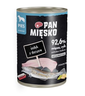 Karma mokra Pan Mięsko - Indyk z Dorszem 400g