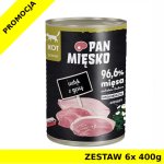 Karma mokra dla kota  Pan Mięsko KOT - Indyk z Gęsią puszka ZESTAW 6x 400g