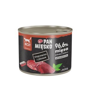 Karma mokra Pan Mięsko KOT - Wieprzowina z Jeleniem 200g