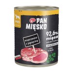 Karma mokra dla psa Pan Mięsko - Wieprzowina z Jagnięciną 800g