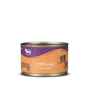 Karma mokra uzupełniająca dla psa Maxi Happs Jeleń 100% 410g
