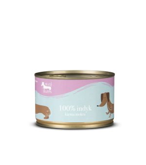 Karma mokra uzupełniająca dla psa Maxi Happs Indyk 100% 410g