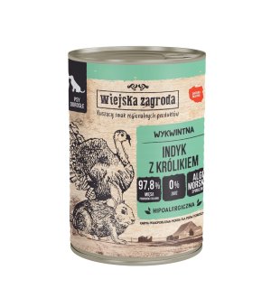 Karma mokra Wiejska Zagroda Królik z indykiem  400g