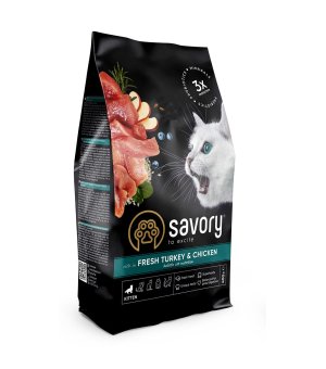 Karma sucha dla kociąt Savory Kitten Chicken Fresh Turkey 400g