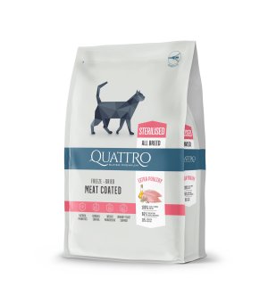 Karma sucha dla kota Quattro Cat Sterilised - drób 1kg (waga)