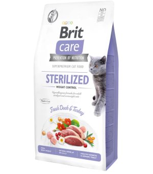 Karma sucha dla kotów BRIT CARE Cat GF sterilised weight control 7kg