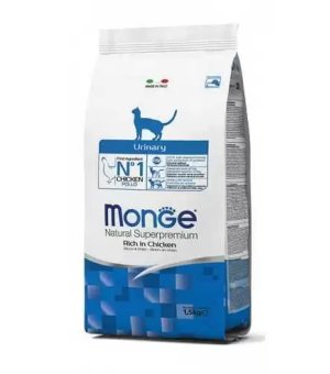 Karma Sucha dla kotów Monge Dry Cat Adult Urinary Kurczak 1,5kg