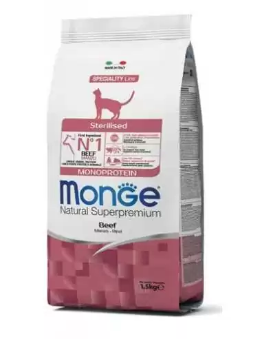 Karma Sucha dla kotów Monge Dry Cat Adult Sterilized Beef monoprotein 1,5 kg