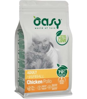 Karma sucha dla kotów Oasy Dry - Hairball Kurczak 300g