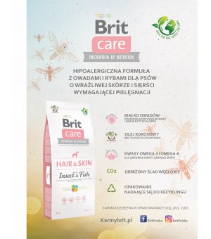 Karma sucha dla psa Brit Care Hair & Skin Insect & Fish 1kg