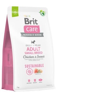 Karma sucha dla psa Brit Care Sustainable Adult Small Chicken & Insect 7kg