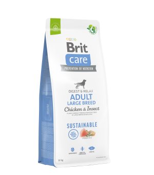 Karma sucha dla psa BRIT CARE DOG SUSTAINABLE ADULT LARGE BREED CHICKEN INSECT 12kg