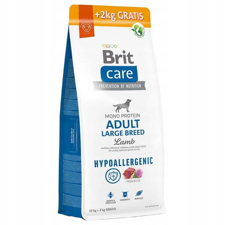 Karma sucha dla psa Brit Care Hypoallergenic Adult Large Breed Lamb 12kg + 2kg GRATIS