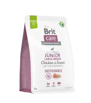 Karma sucha dla psa BRIT CARE DOG SUSTAINABLE JUNIOR LARGE BREED CHICKEN INSECT 3kg